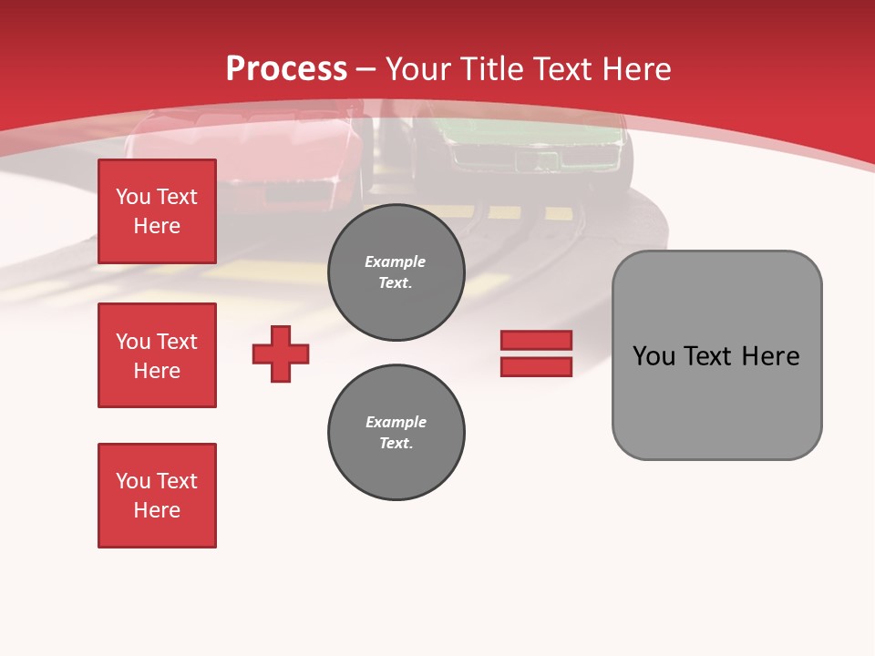 Sports Car Race Track Slot Cars PowerPoint Template