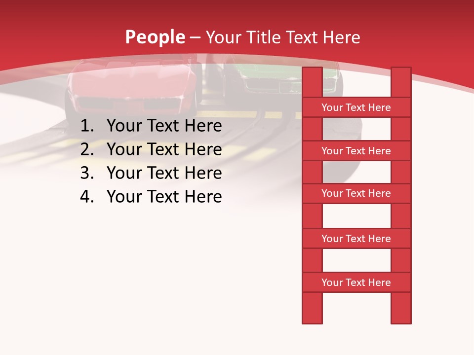 Sports Car Race Track Slot Cars PowerPoint Template