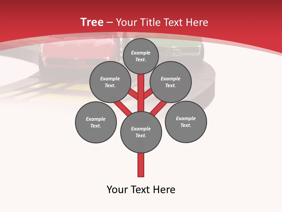 Sports Car Race Track Slot Cars PowerPoint Template