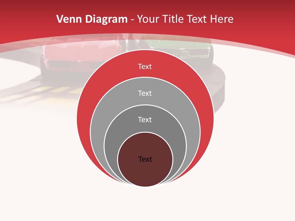 Sports Car Race Track Slot Cars PowerPoint Template
