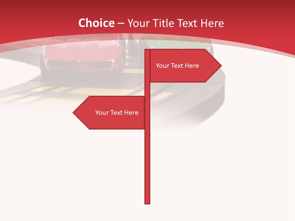 Sports Car Race Track Slot Cars PowerPoint Template