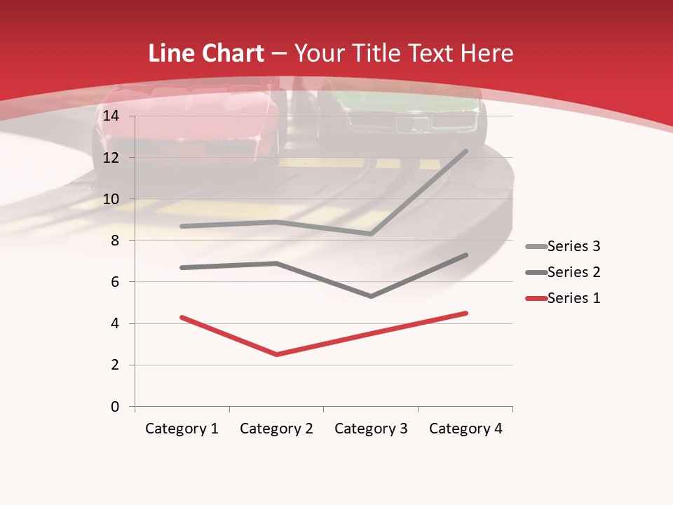 Sports Car Race Track Slot Cars PowerPoint Template