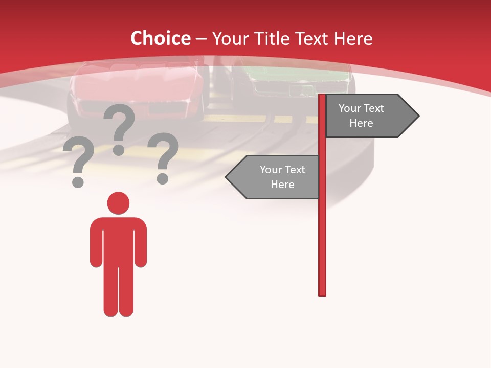 Sports Car Race Track Slot Cars PowerPoint Template