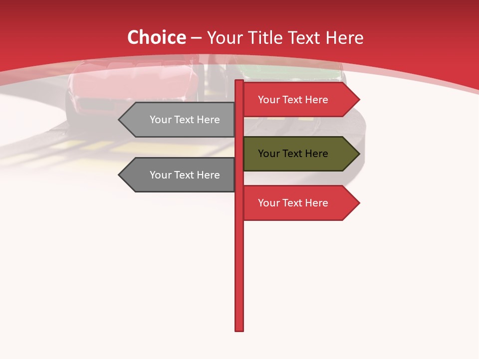 Sports Car Race Track Slot Cars PowerPoint Template