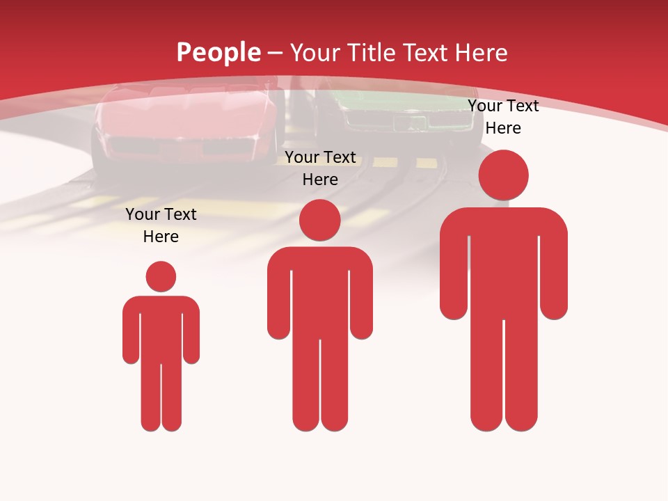 Sports Car Race Track Slot Cars PowerPoint Template