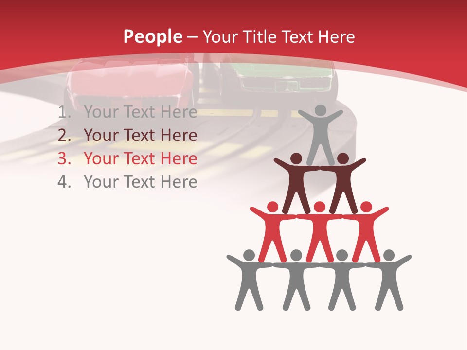 Sports Car Race Track Slot Cars PowerPoint Template