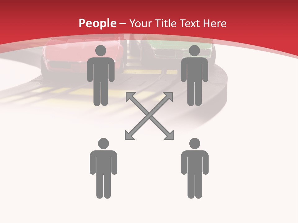 Sports Car Race Track Slot Cars PowerPoint Template