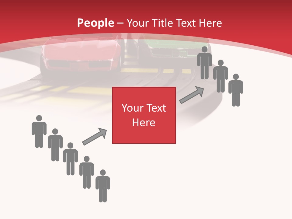 Sports Car Race Track Slot Cars PowerPoint Template