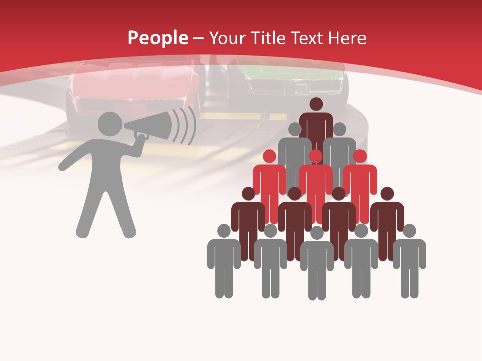 Sports Car Race Track Slot Cars PowerPoint Template