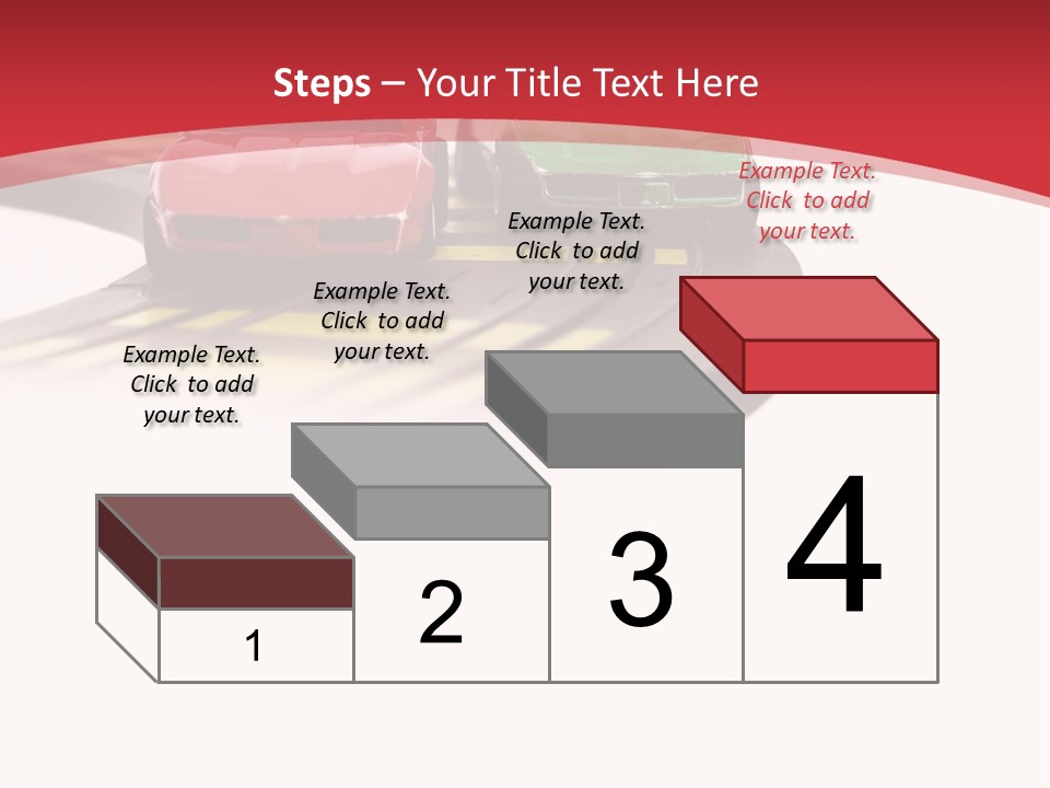 Sports Car Race Track Slot Cars PowerPoint Template