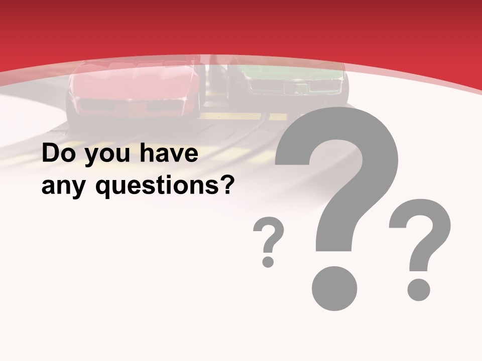 Sports Car Race Track Slot Cars PowerPoint Template