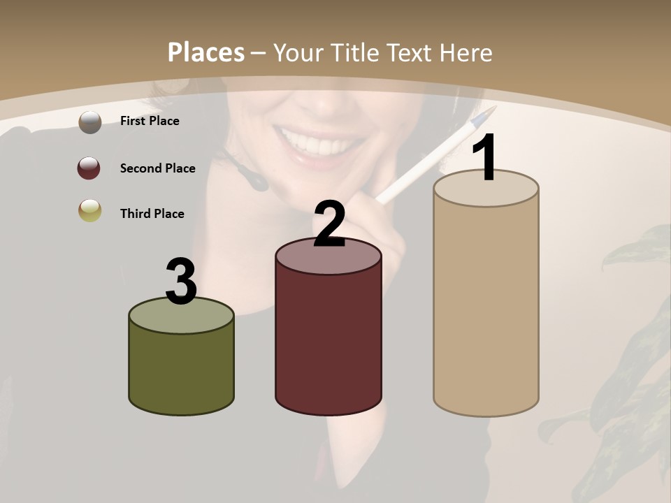 Woman Female Working PowerPoint Template