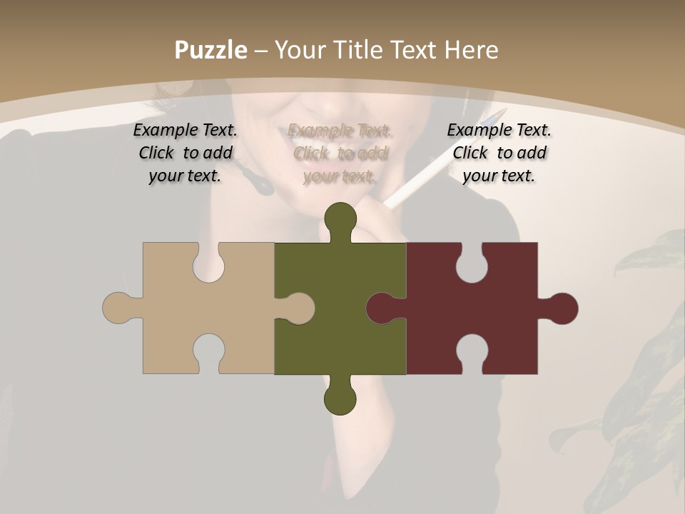 Woman Female Working PowerPoint Template