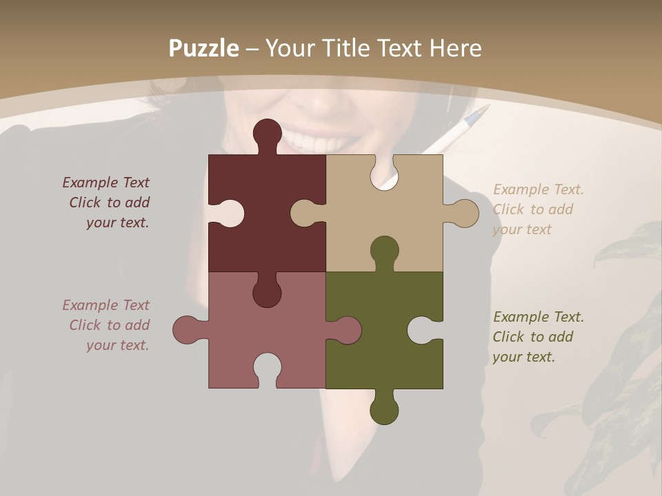 Woman Female Working PowerPoint Template