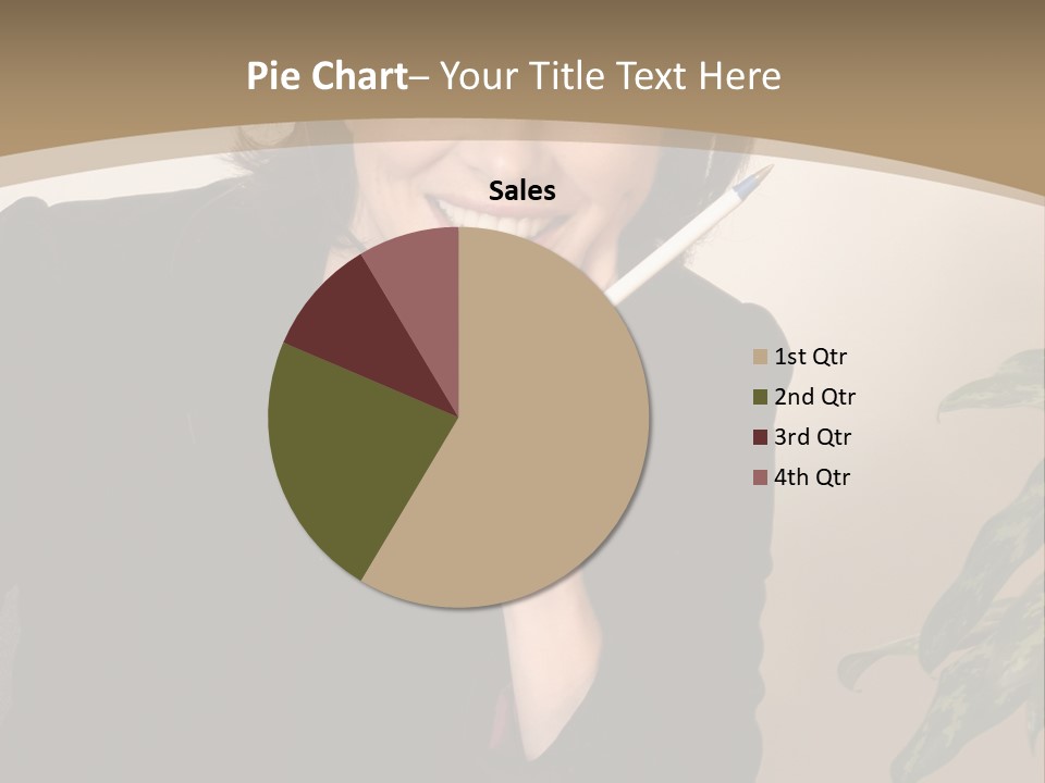 Woman Female Working PowerPoint Template