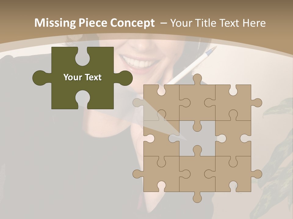 Woman Female Working PowerPoint Template