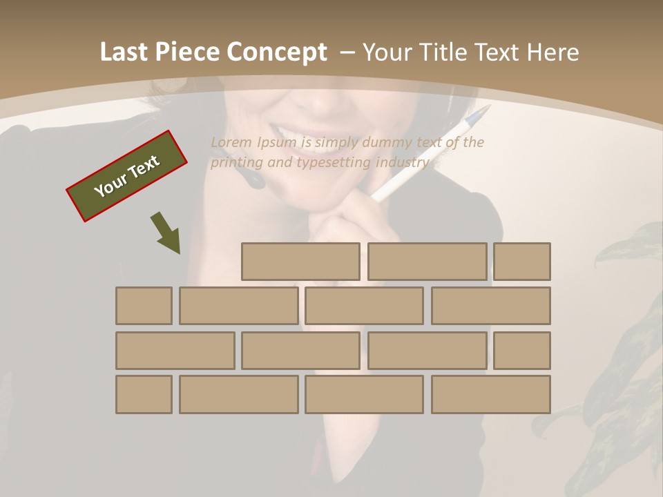 Woman Female Working PowerPoint Template