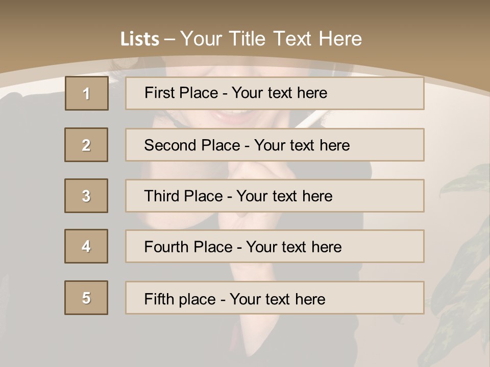 Woman Female Working PowerPoint Template