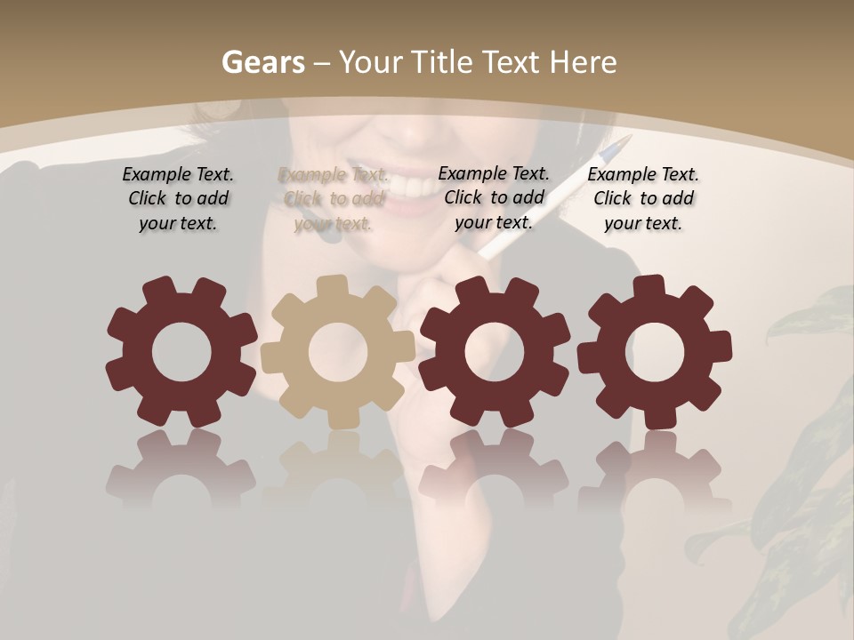 Woman Female Working PowerPoint Template