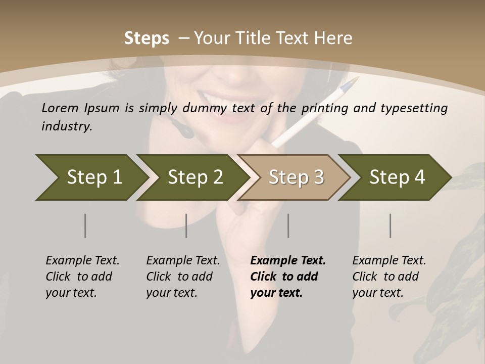 Woman Female Working PowerPoint Template