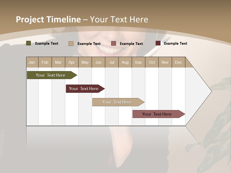 Woman Female Working PowerPoint Template