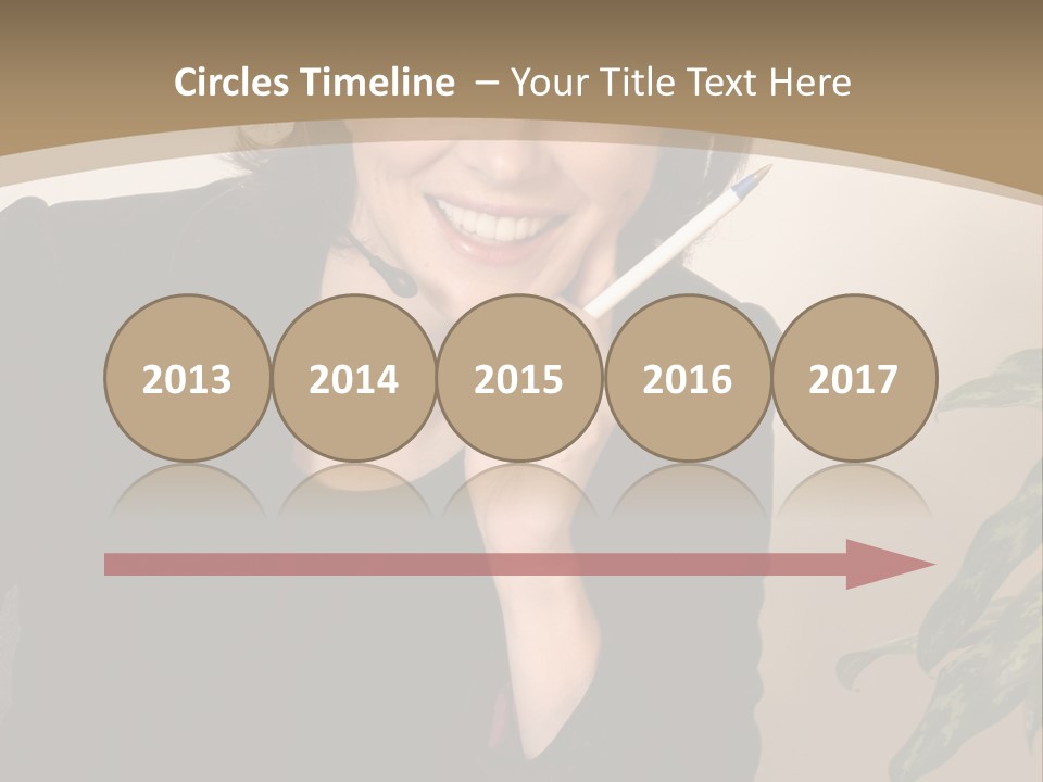 Woman Female Working PowerPoint Template