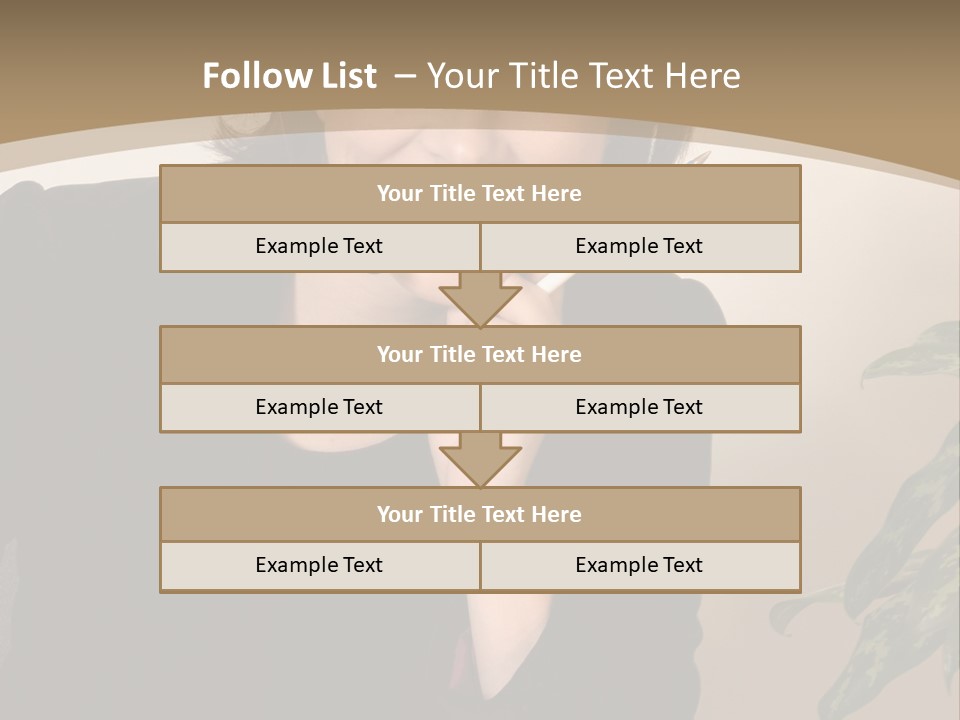 Woman Female Working PowerPoint Template