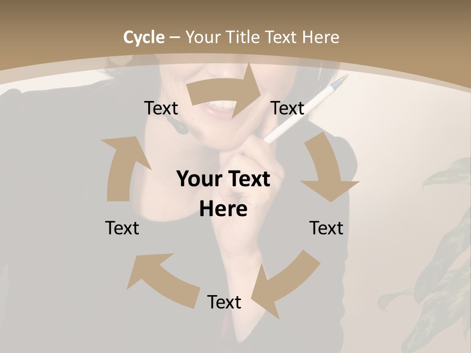 Woman Female Working PowerPoint Template