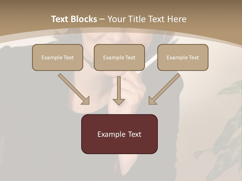 Woman Female Working PowerPoint Template