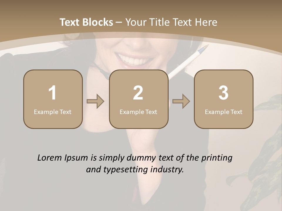 Woman Female Working PowerPoint Template