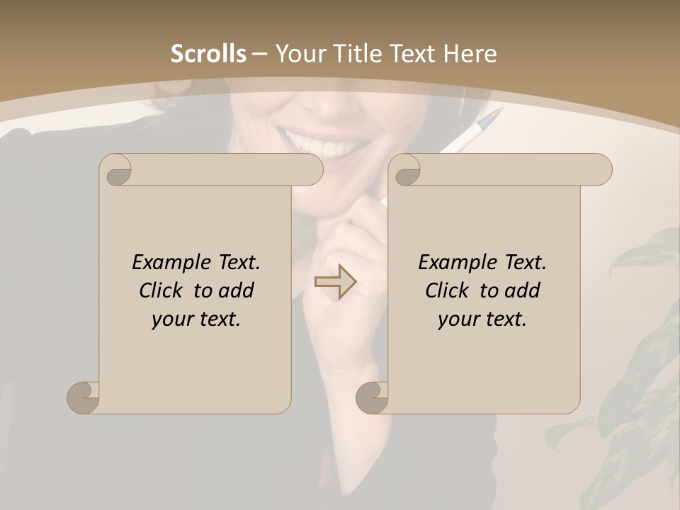 Woman Female Working PowerPoint Template