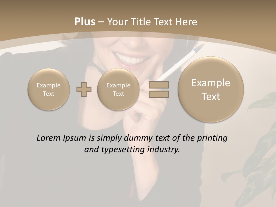 Woman Female Working PowerPoint Template