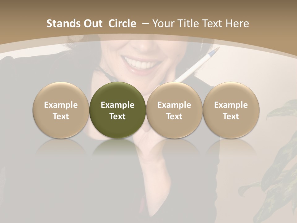 Woman Female Working PowerPoint Template