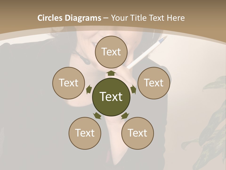 Woman Female Working PowerPoint Template