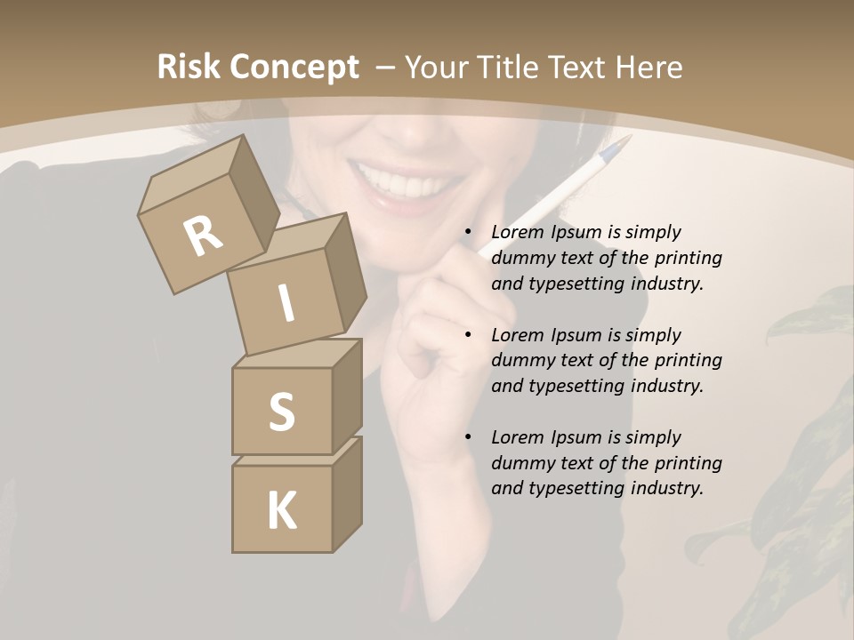 Woman Female Working PowerPoint Template