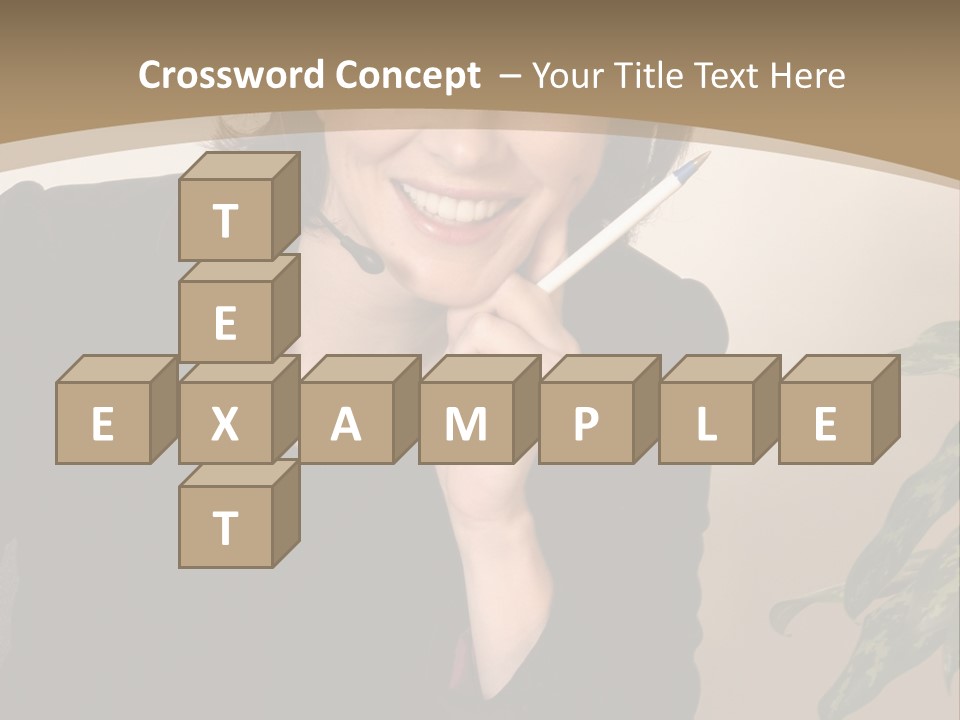 Woman Female Working PowerPoint Template