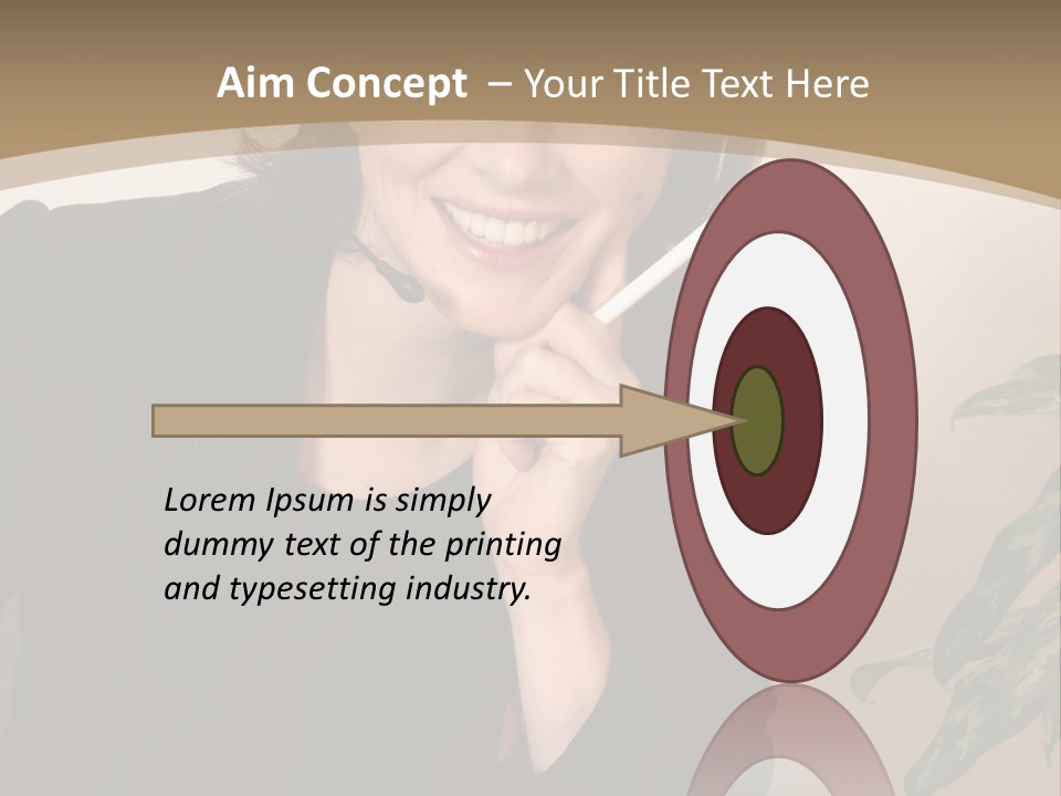 Woman Female Working PowerPoint Template