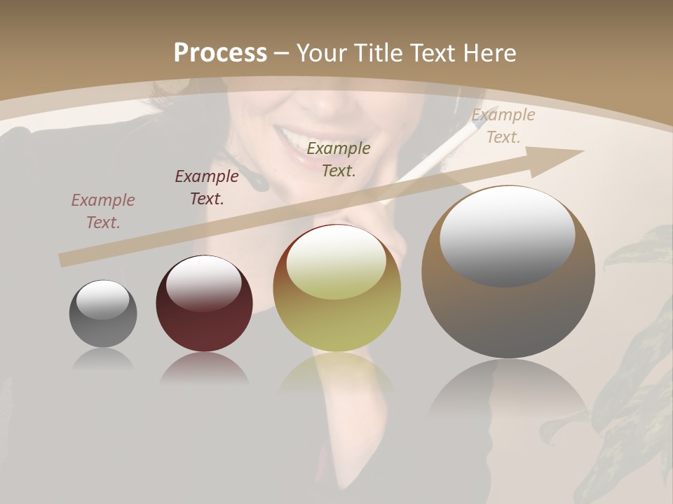 Woman Female Working PowerPoint Template