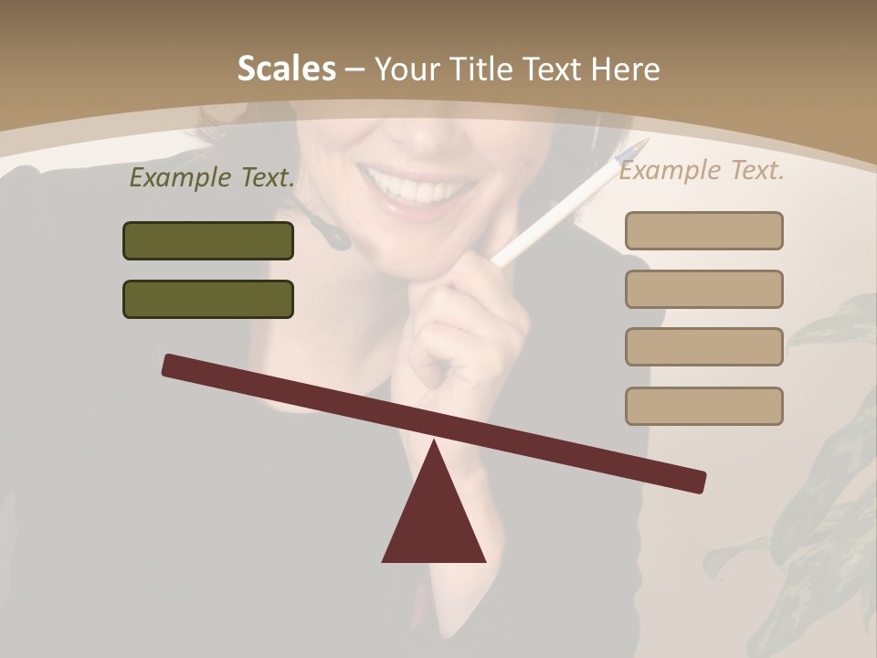 Woman Female Working PowerPoint Template