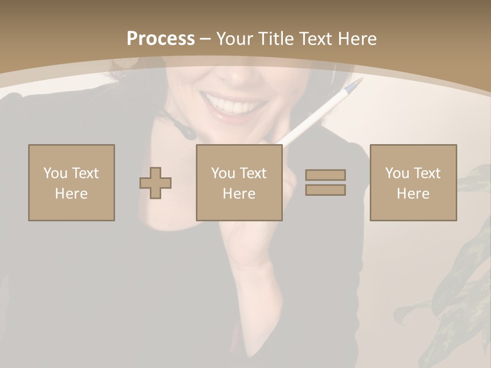 Woman Female Working PowerPoint Template