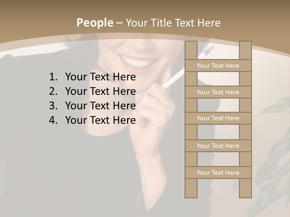 Woman Female Working PowerPoint Template