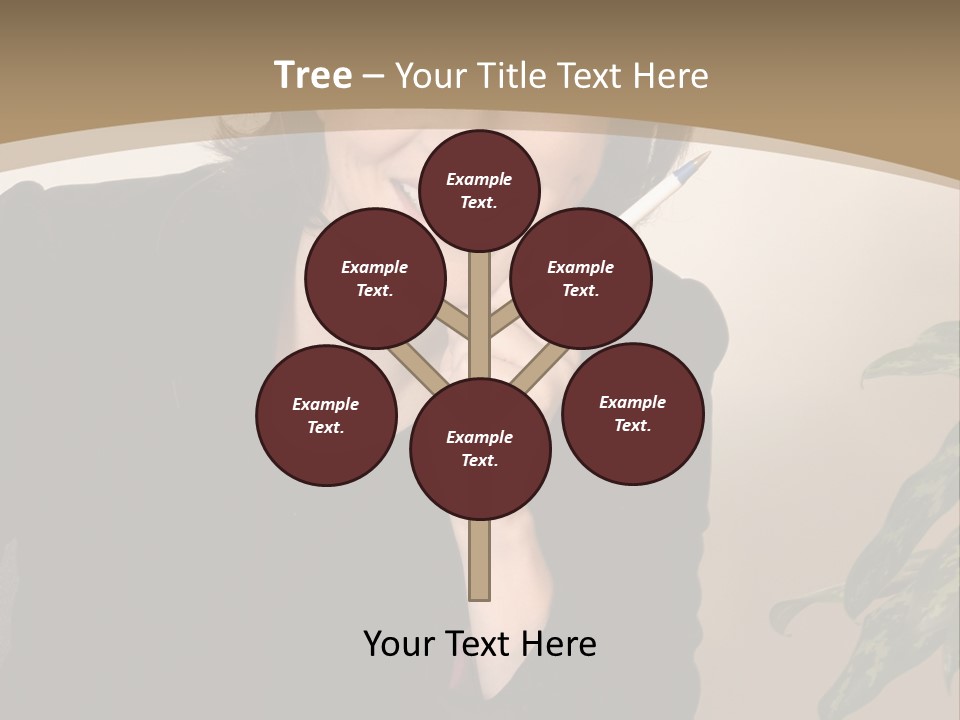 Woman Female Working PowerPoint Template