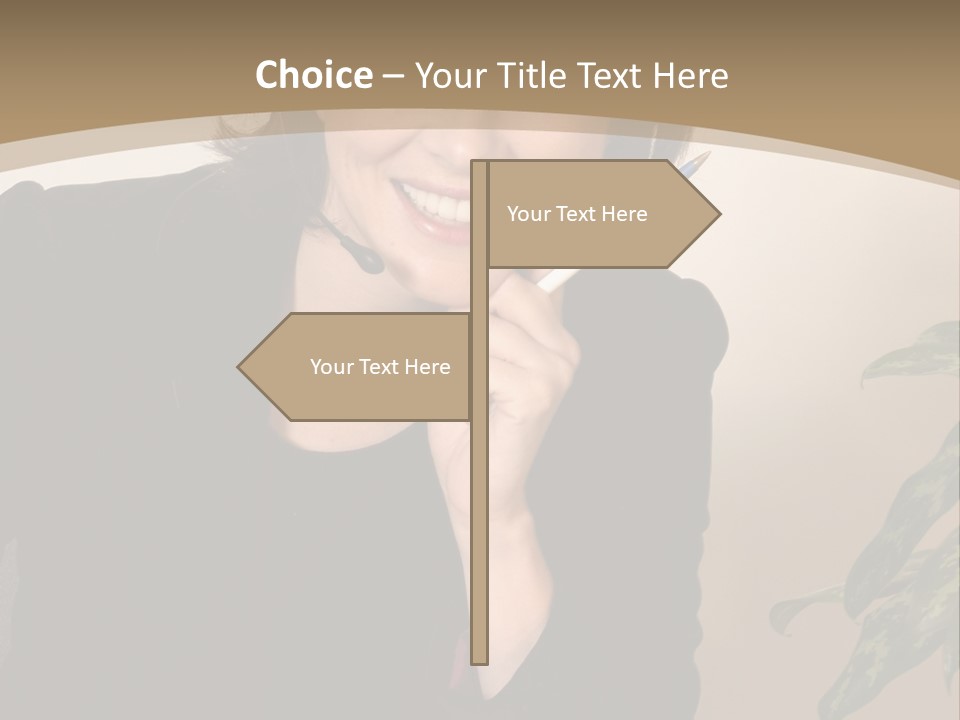 Woman Female Working PowerPoint Template