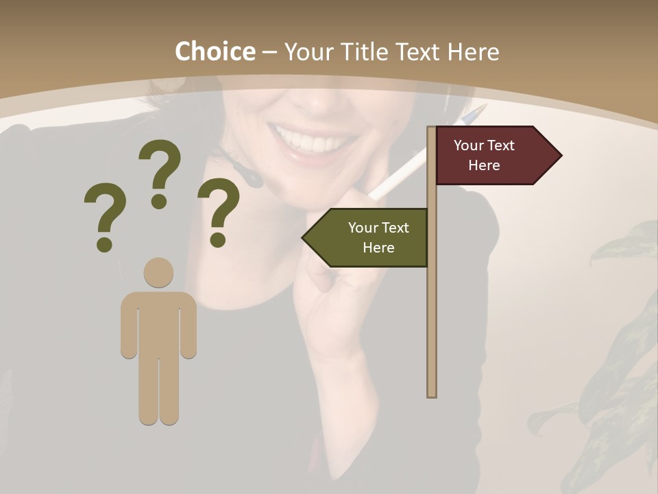 Woman Female Working PowerPoint Template