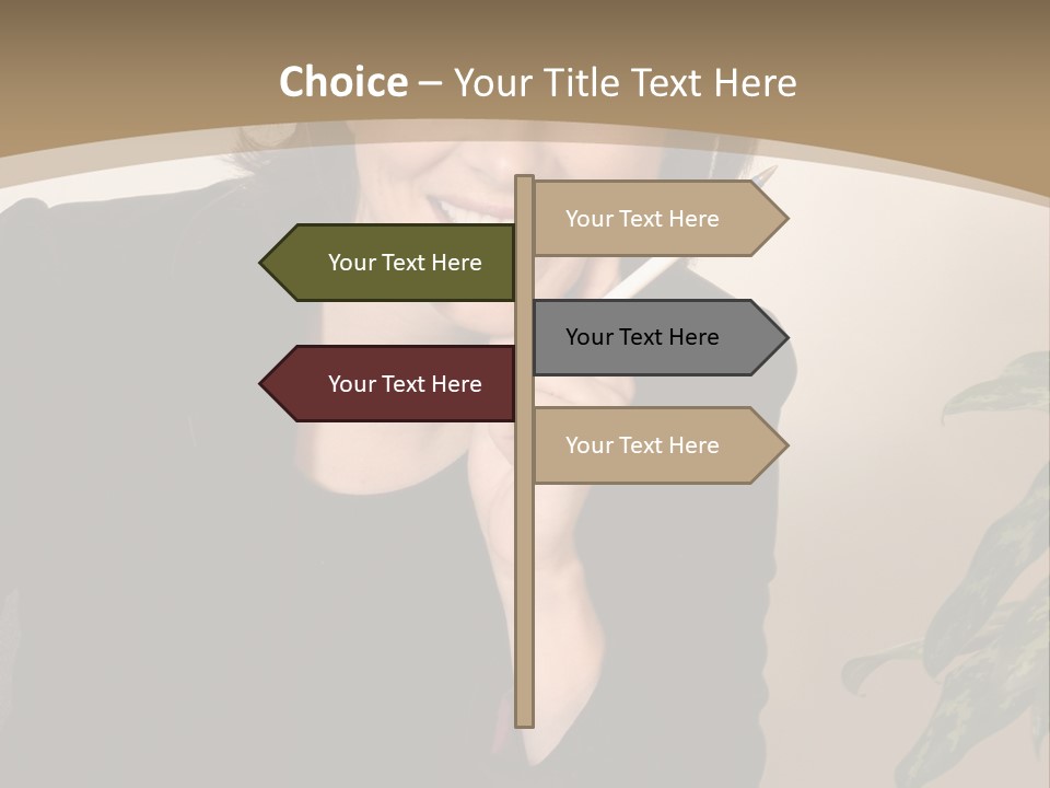 Woman Female Working PowerPoint Template