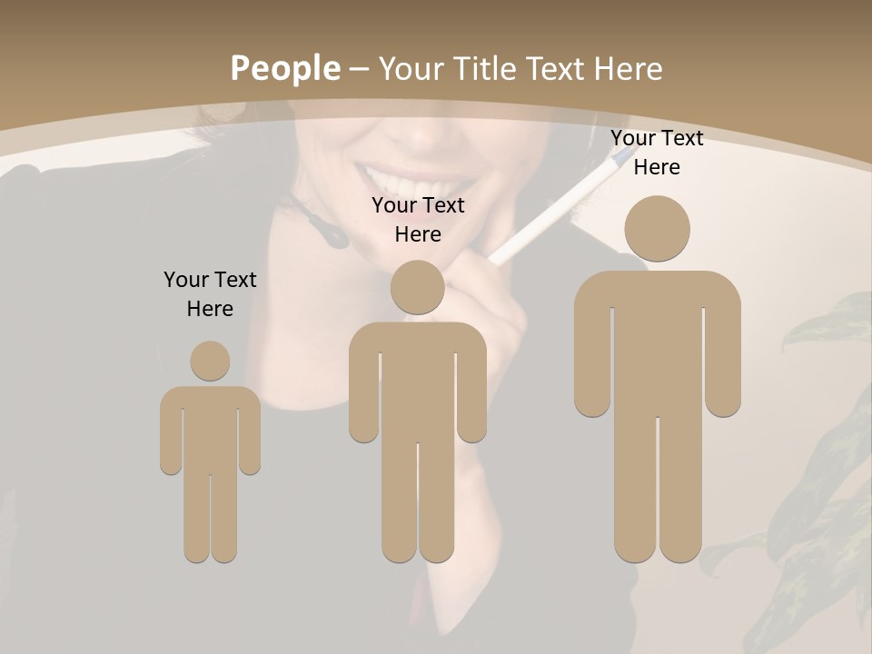 Woman Female Working PowerPoint Template