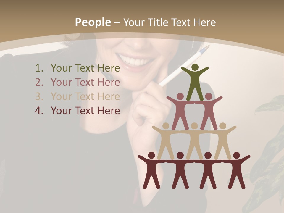 Woman Female Working PowerPoint Template
