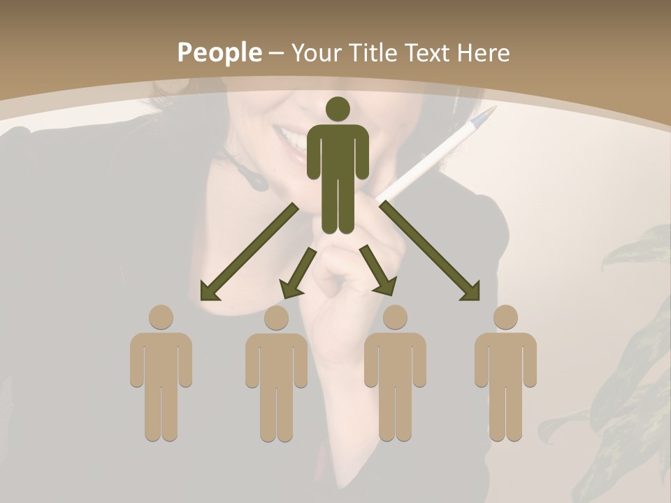 Woman Female Working PowerPoint Template