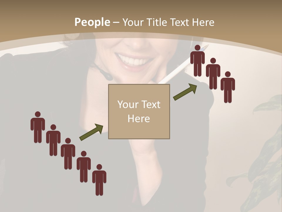 Woman Female Working PowerPoint Template