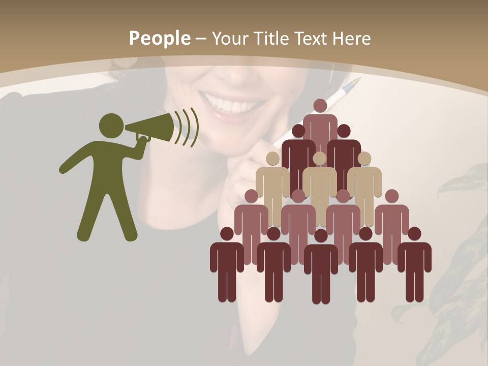 Woman Female Working PowerPoint Template